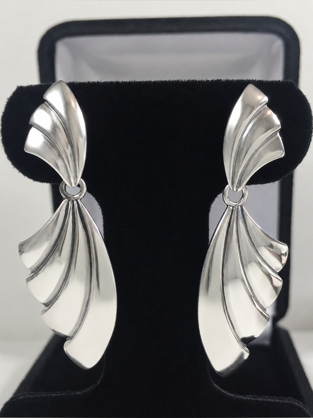 New Gorgeous 2" Sterling Silver Earrings